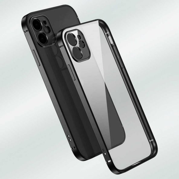 iPhone 12 Pro Max Kılıf Gbox Matte Electroplated Silikon - 7