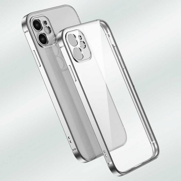 iPhone 12 Pro Max Kılıf Gbox Matte Electroplated Silikon - 9