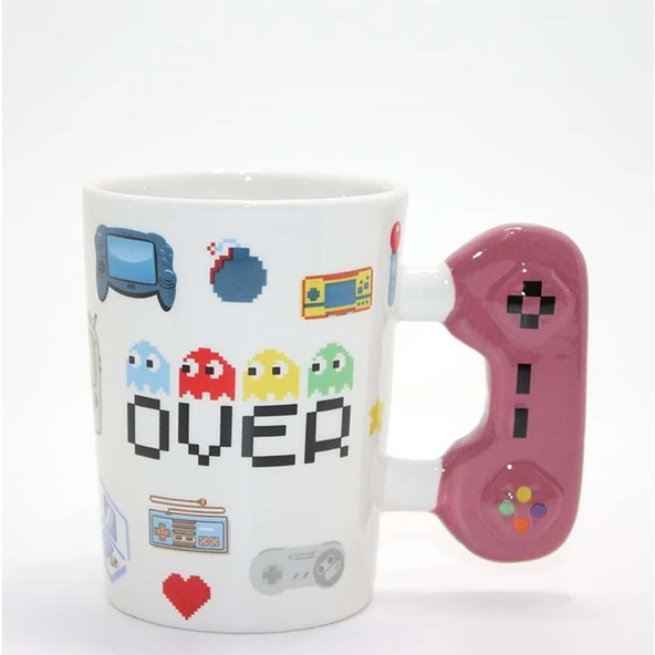 KENPAZAR Game Over Porselen Kupa Bardak Dekoratif Hediyelik