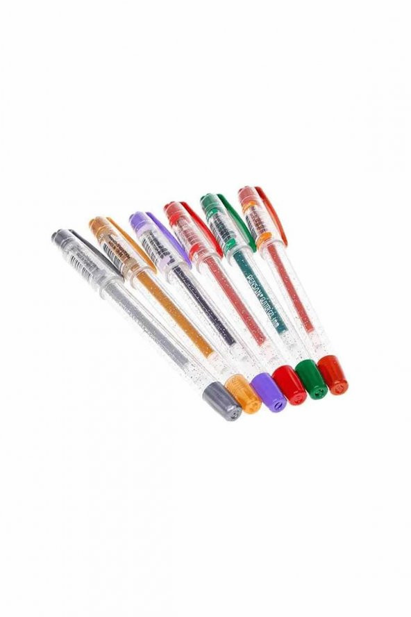 Simli Jel Kalem Fosforlu Kalem 6 Adet Pensan Glitter Gel Simli Kalem 6lı Paket - 2