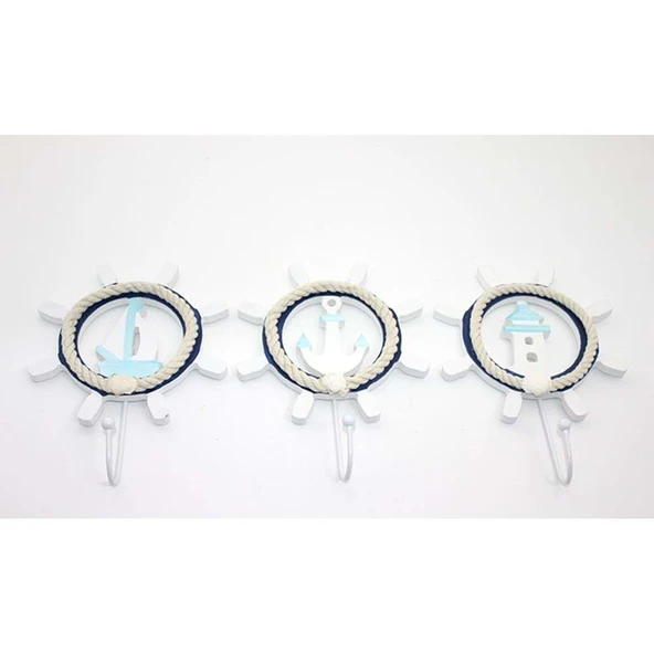 KENPAZAR Ahşap Marin Dümenli Askılık - 2