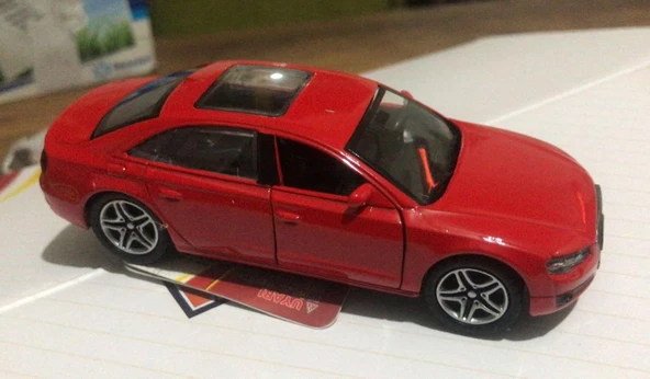 Oyuncak Metal Model Araba Açılır Kapı 1/36 Çek Bırak Kırmızı Audi - 5