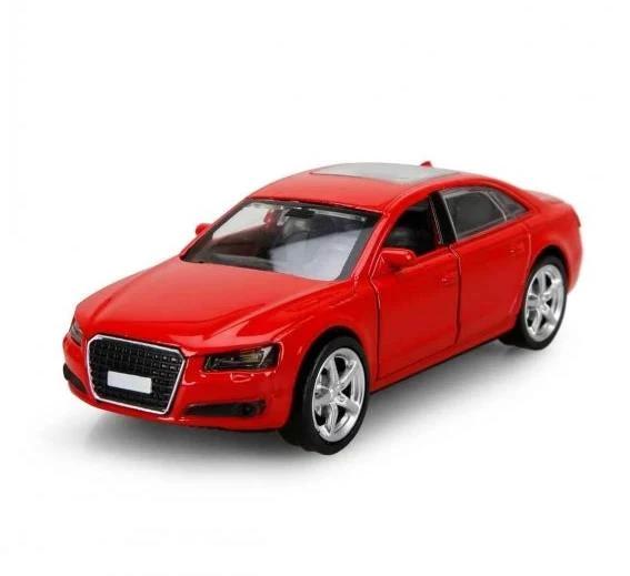 Oyuncak Metal Model Araba Açılır Kapı 1/36 Çek Bırak Kırmızı Audi