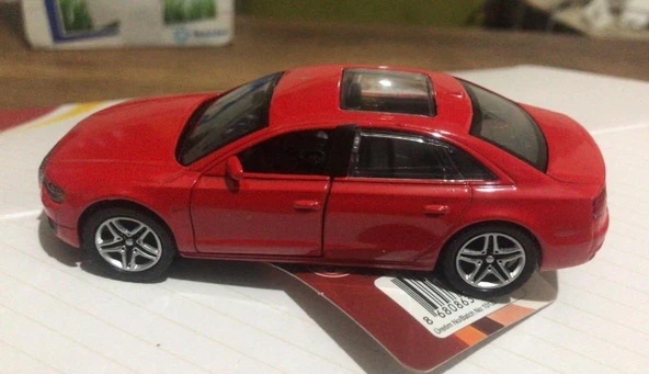 Oyuncak Metal Model Araba Açılır Kapı 1/36 Çek Bırak Kırmızı Audi - 2