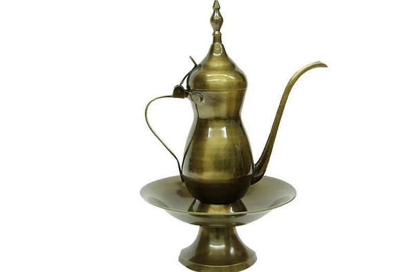 KENPAZAR İbrik Sahanlı Antik Kabartmalı Dekoratif Hediyelik