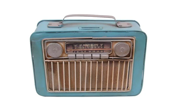 KENPAZAR Dekoratif Metal Radyo Kumbaralı Hediyelik - Resim 2