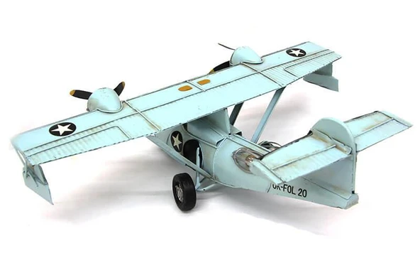 KENPAZAR Dekoratif Metal Uçak Biblo Hediyelik - 4