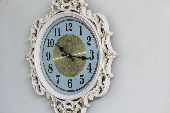 KENPAZAR Sarkaçlı Duvar Saati Ferforje Desenli Hediyelik Duvar Saati - 3