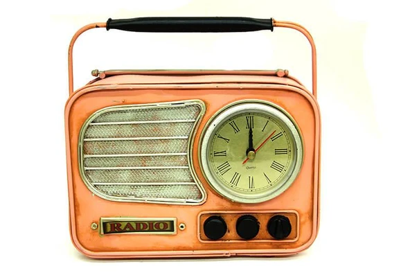 KENPAZAR Dekoratif Metal Radyo Saat Masa Saati Vintage Ev Ofis Hediyelik