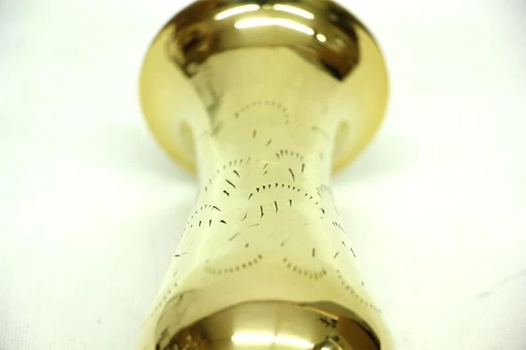 KENPAZAR Vazo Düz Model Tamamı Pirinç Dekoratif Hediyelik - 3