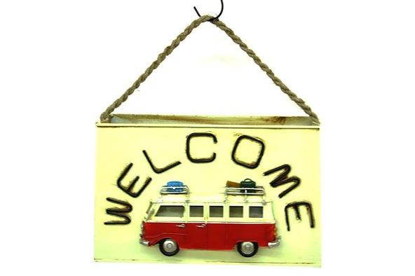 KENPAZAR Dekoratif Metal Saksı Vintag Minibüs Temalı Hediyelik - 2