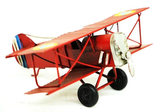 KENPAZAR Dekoratif Metal Uçak Çift Kanatlı ürün görseli