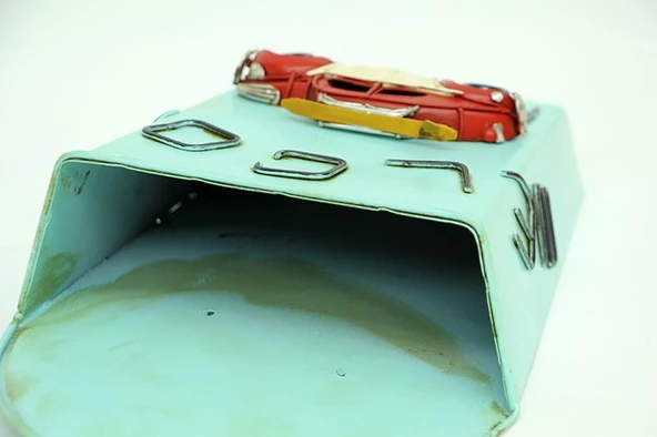 KENPAZAR Dekoratif Metal Saksı Sepet Modeli Dekoratif Vintage Hediyelik - 4