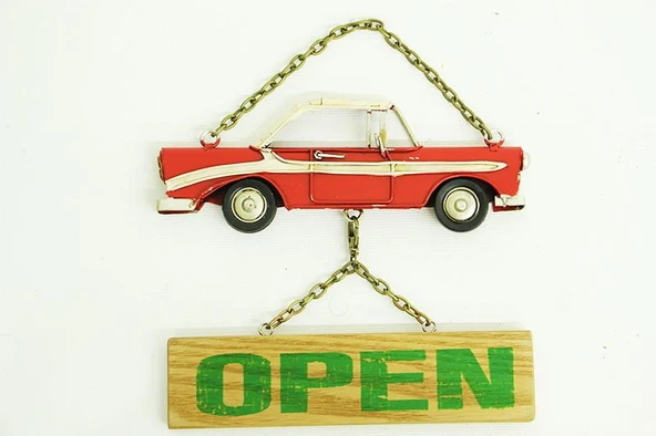 KENPAZAR Dekoratif Metal Kapı Yazısı Araba Vintage Dekoratif Hediyelik - Resim 2