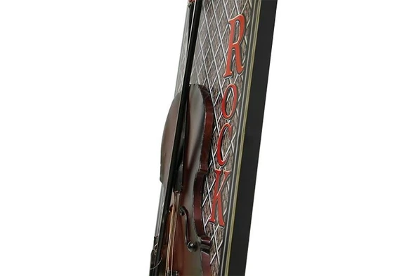 KENPAZAR Pano Keman Dikey Vintage Müzik Temalı Dekoratif Ev Ofis Hediyelik - Resim 2