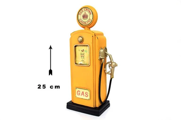 KENPAZAR Dekoratif Metal Yakıt Pompası Hediyelik Biblo Kumbara - 2