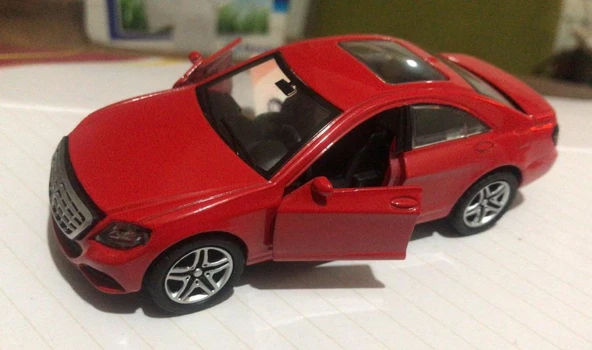 Oyuncak Metal Model Araba Açılır Kapı 1/36 Çek Bırak Kırmızı Bentley - 2