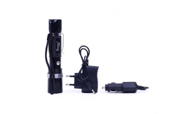 KENPAZAR Zoomlu Şarjlı EL Feneri Ampul Ömrü 100000 Saat Kamp Fener Lamba - 2