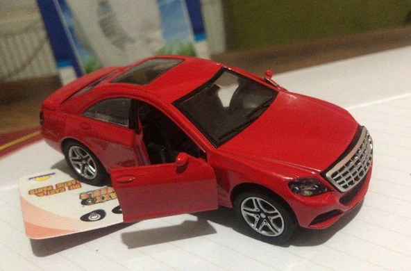 Oyuncak Metal Model Araba Açılır Kapı 1/36 Çek Bırak Kırmızı Bentley - 4
