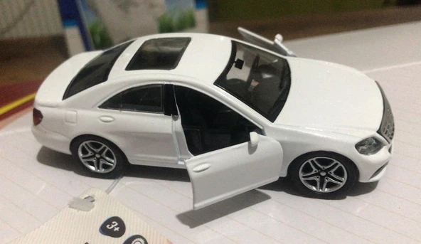 Oyuncak Metal Model Araba Açılır Kapı 1/36 Çek Bırak Beyaz Bentley - 2