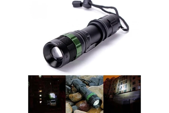 KENPAZAR Zoomlu Oto Pc Şarjlı EL Feneri Kamp Lamba - 3