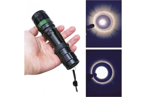 KENPAZAR Zoomlu Oto Pc Şarjlı EL Feneri Kamp Lamba