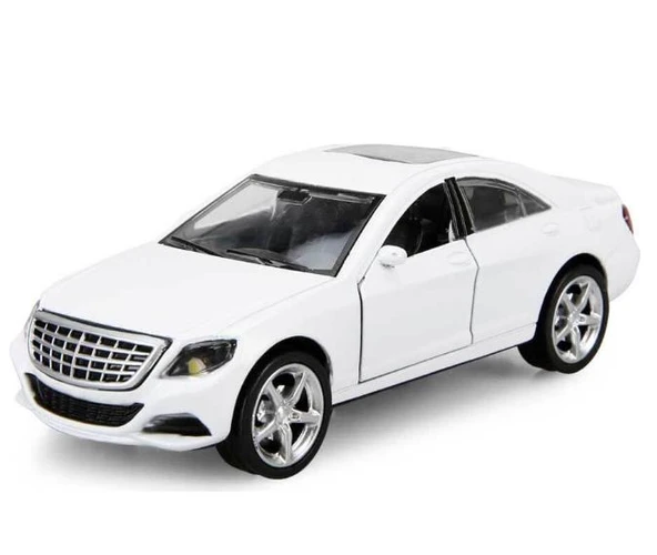Oyuncak Metal Model Araba Açılır Kapı 1/36 Çek Bırak Beyaz Bentley - 5