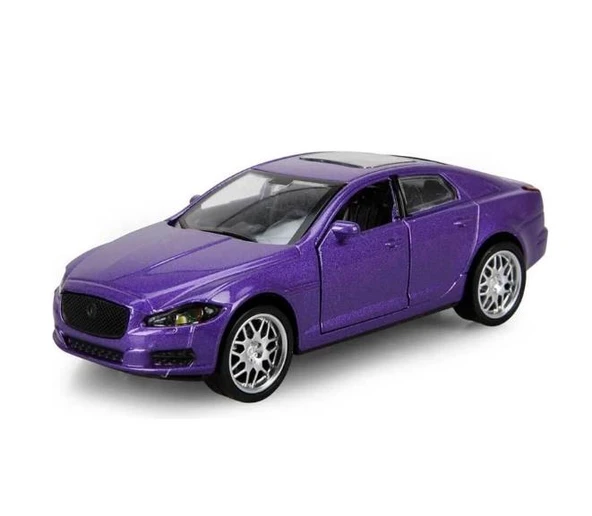 Oyuncak Metal Model Araba Açılır Kapı 1/36 Çek Bırak Mor Mustang - 4