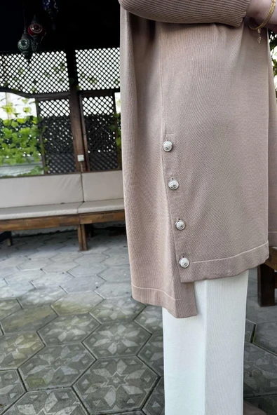 Sevda Triko Tunik Bej - 4
