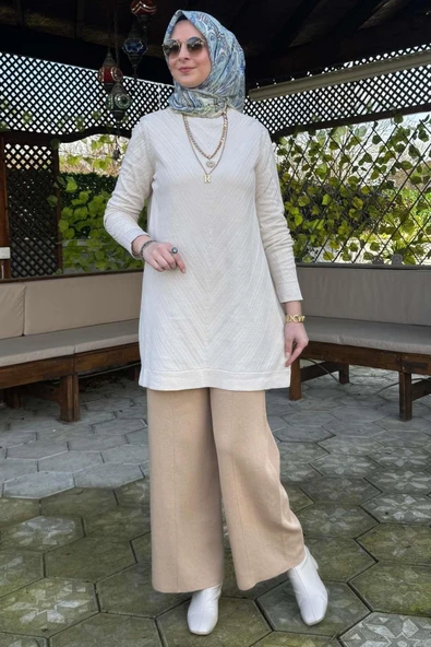 Damla Triko Tunik Taş ürün görseli 1