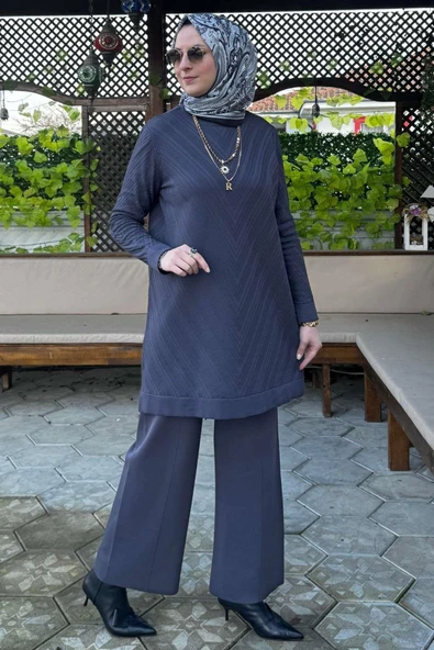 Damla Triko Tunik Antrasit - 5