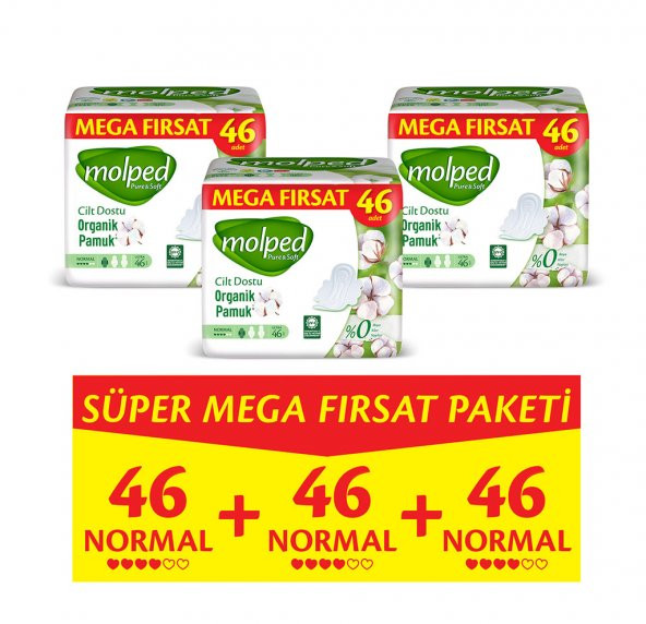 Molped Pure&Soft Normal Süper Mega Paket 138 Adet