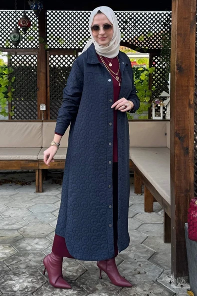 Kapitone Kap Lacivert - 5