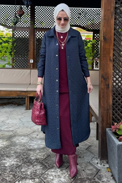 Kapitone Kap Lacivert - 8