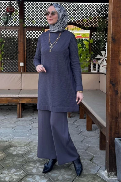 Damla Triko Tunik Antrasit - 3