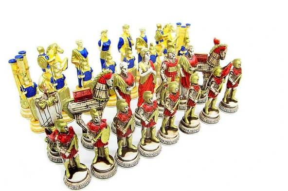 KENPAZAR Satranç Taşı Polyester Ortaboy Truva Dekoratif Hediyelik - 2