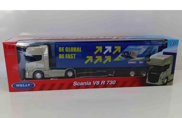 Oyuncak Metal Model Scania Dorseli Tır Gold Metalik Kafa 1 / 64 - 4