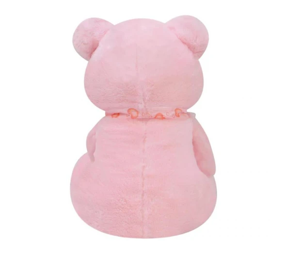 KENPAZAR Tıkıl Ayı 57 cm Pembe Kalpli Pelüş Ayı Sevgiliye Hediye - 4