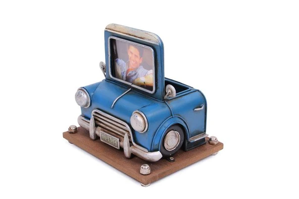 KENPAZAR Metal Kalemlik Çerçeveli Araba Temalı Dekoratif Hediyelik - Resim 2