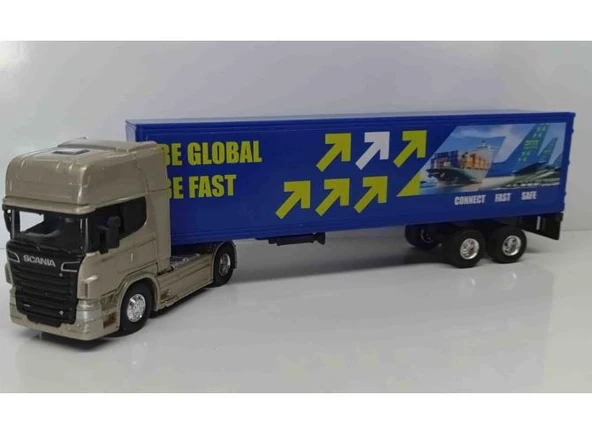 Oyuncak Metal Model Scania Dorseli Tır Gold Metalik Kafa 1 / 64 - 6