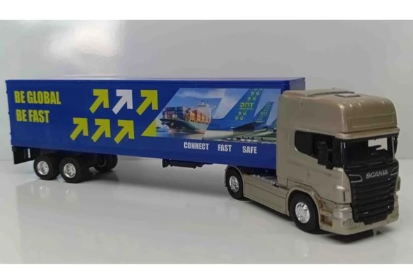 Oyuncak Metal Model Scania Dorseli Tır Gold Metalik Kafa 1 / 64 - 3