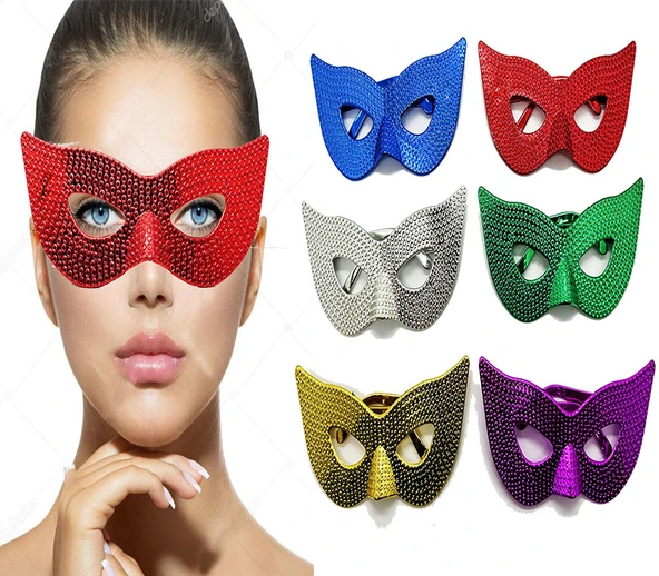 KENPAZAR Metalize Ekstra Parlak Maske Model Parti Gözlüğü 6 Renk 6 Adet