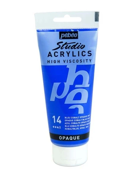 Pebeo High Viscosity Acrylics - Opaque Cobalt Blue Hue 14
