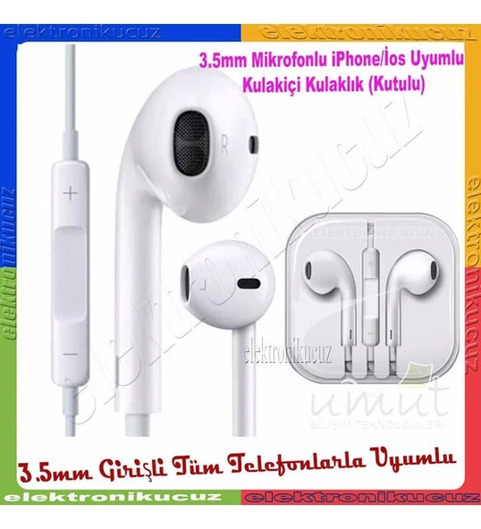 Turkcell T80 uyumlu uyumunda Kulaklık Mikrofonlu Kulak içi Stereo 3.5 mm Jaklı Kablolu Modeldir. - Resim 4