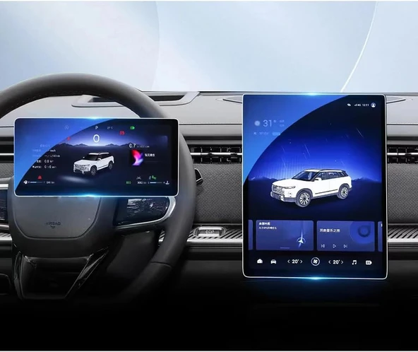 Jaecoo 7 Revive 2024 2025 Model 13.2 inç Multimedya ve 10.25 inç Gösterge Panel Uyumlu 9H Nano Ekran Koruyucu