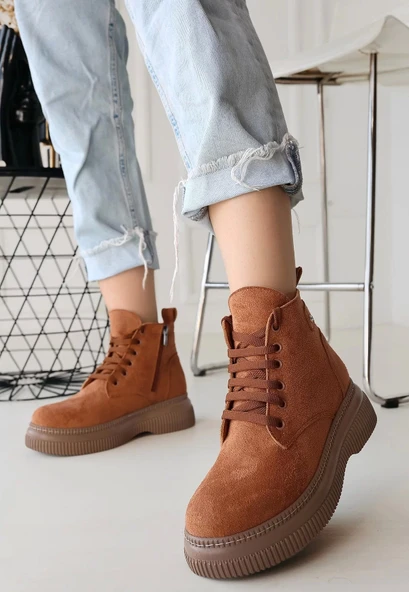 Jiwa Taba Süet Bağcıklı Bot ürün görseli 1