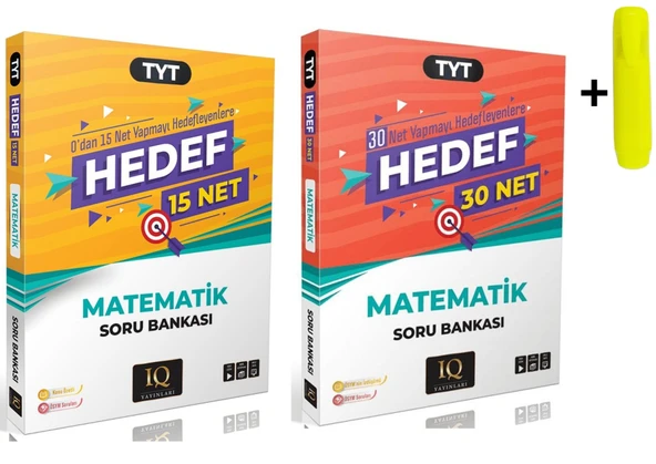 IQ Yayınları TYT Matematik Hedef 15 Hedef 30 Soru Bankası Seti