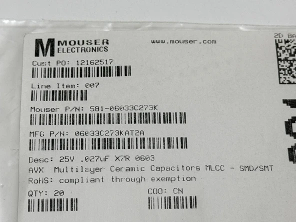 Kyocera Avx 06033C273KAT2A Seramik Kapasitör 20 Adet - 3