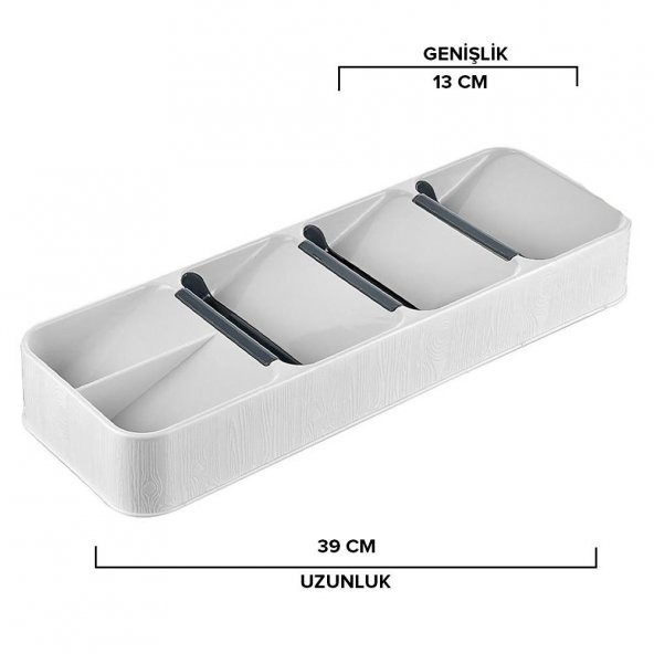 Hometarz Çekmece İçi Cepli Kaşıklık Düzenleyici Organizer Kaşıklık - 9