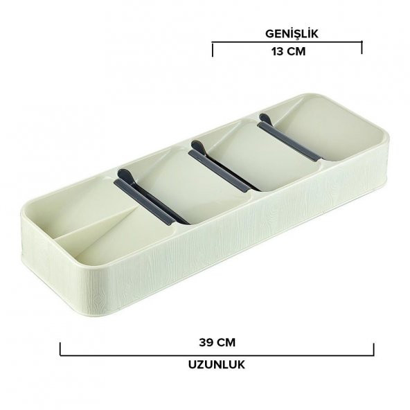 Hometarz Çekmece İçi Cepli Kaşıklık Düzenleyici Organizer Kaşıklık - 6